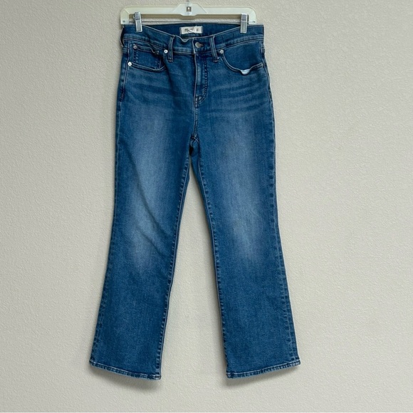Madewell Mid-Rise Kick Out Flare Jeans Blue Women’s Size 28 - Picture 2 of 7